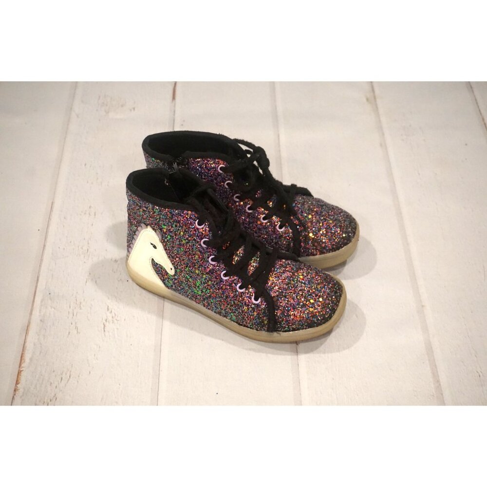 FabKids Girls Unicorn Light Up Shoes Sneakers - Size 2 - Picture 10 of 10